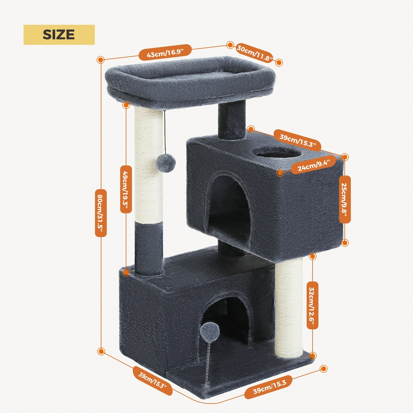 Cat Tree for Large Cats Cat Tower for Indoor Cats Up to 10kg