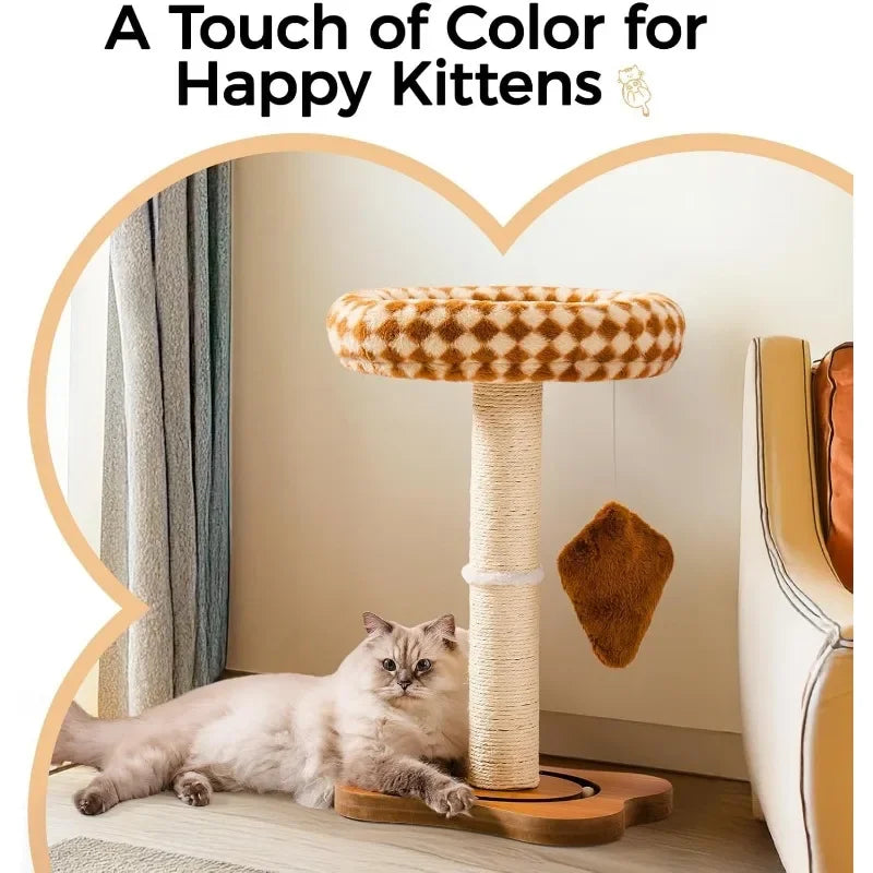 Cat Scratching Post with Bed, Cat Tower for Indoor Cats