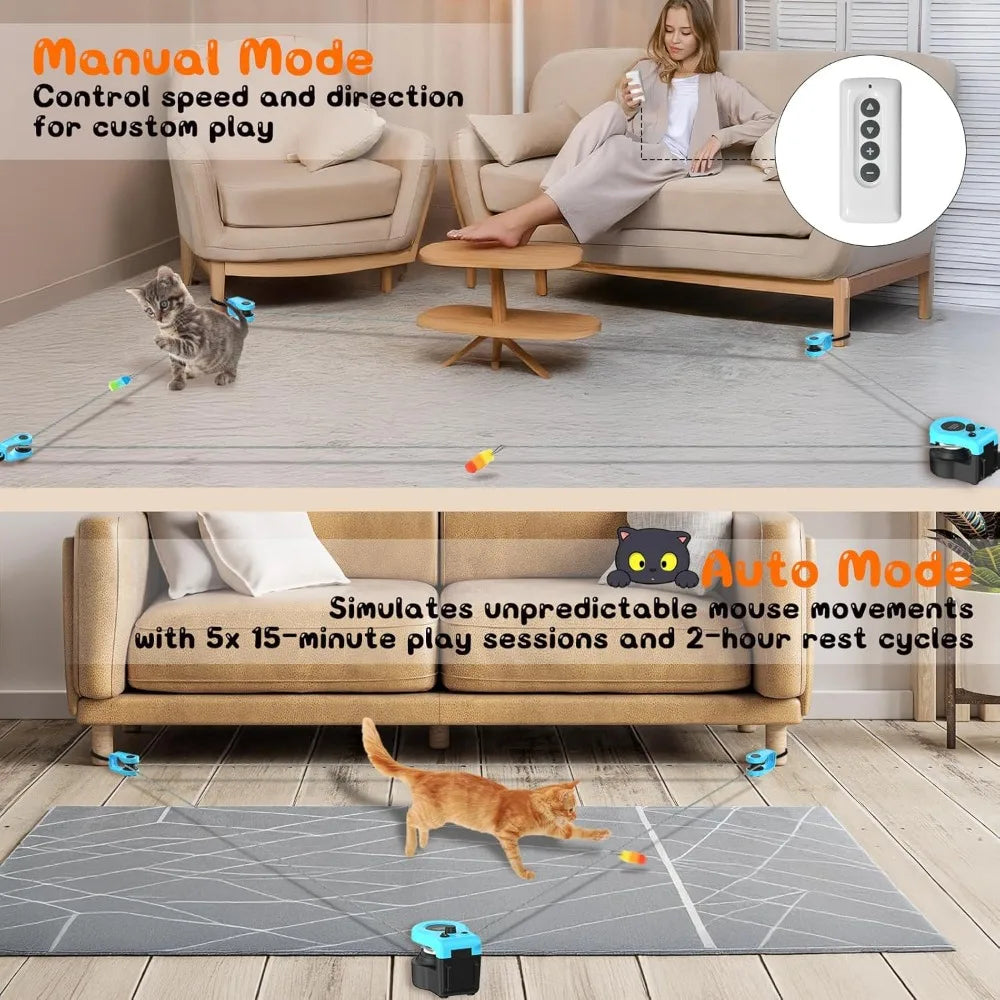 Interactive Cat Toy for Indoor - Automatic Cat Treadmill