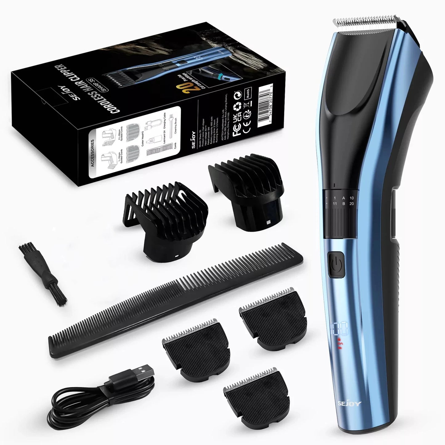 Sejoy Pet Hair Clippers For Dog Cat Hair Trimmer ShARP3S