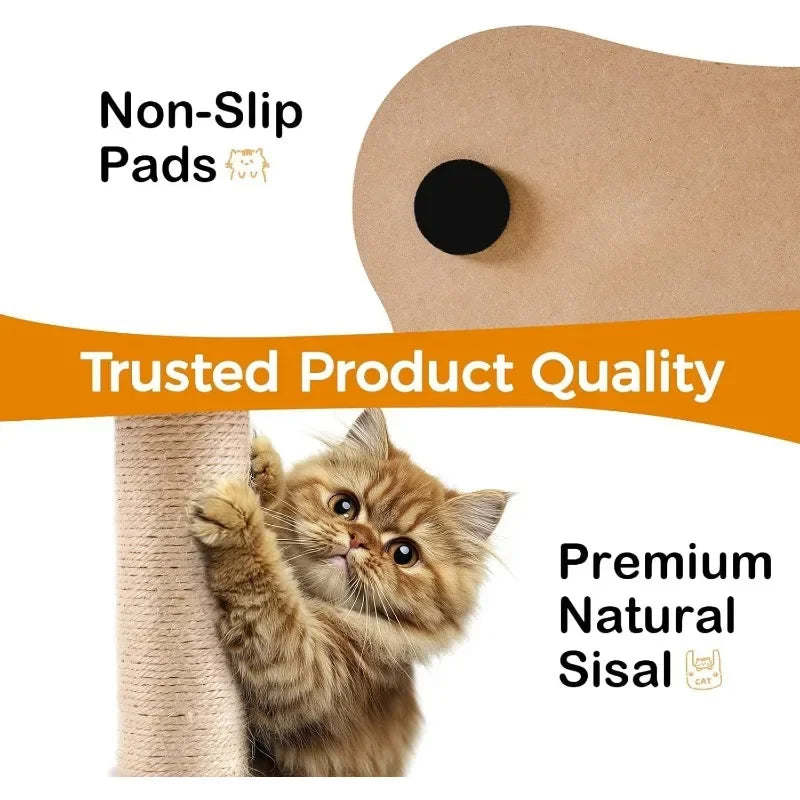 Cat Scratching Post with Bed, Cat Tower for Indoor Cats