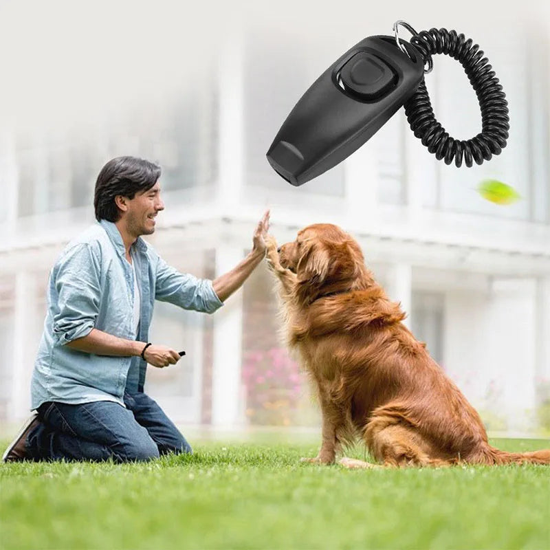 2in1 Dogs Pet Puppy Cats Training Clicker Whistle Trainer