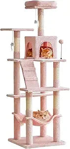 MWPO 63.8 Inches Green Cat Tree for Indoor Cats Multi-Level