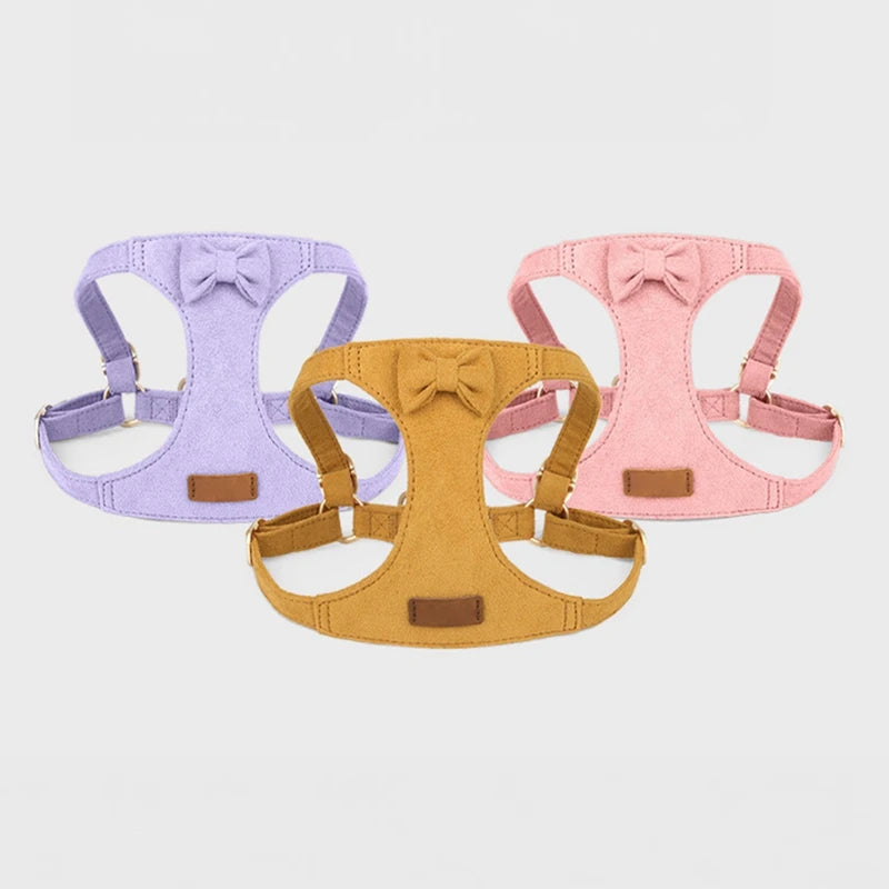 Soft Breathable Dog Collar Harness Leash Set for Small Dogs