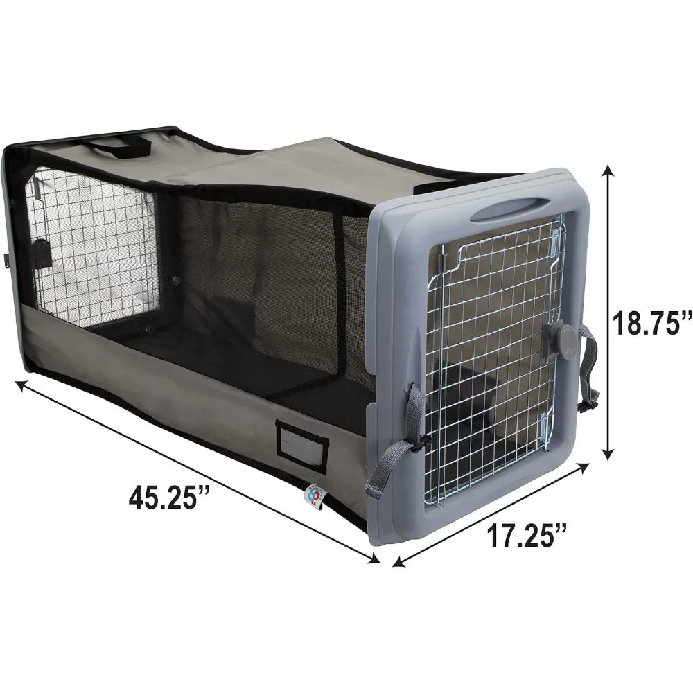 Large Pop Open Kennel Portable Cat Cage Waterproof Bed