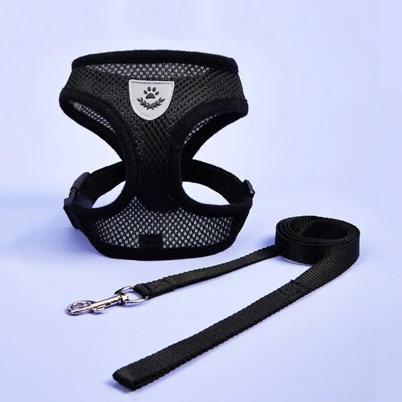Cat Dog Adjustable Harness Vest Walking Lead Leash For Puppy