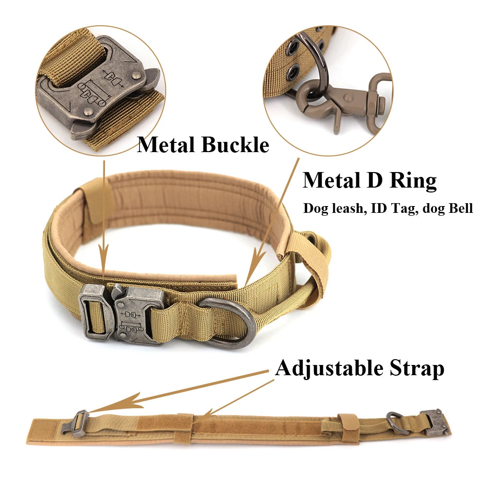 Adjustable Tactical Dog Training Collar And Leash Set