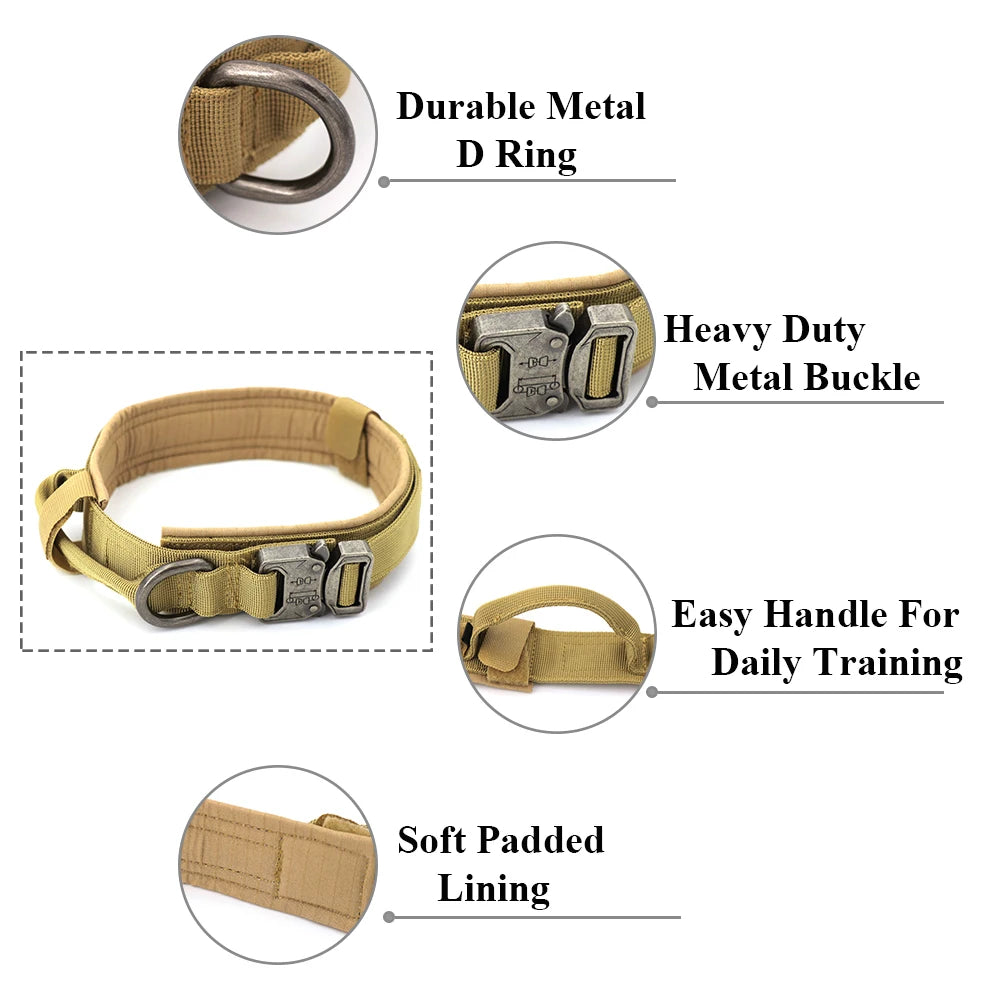 Adjustable Tactical Dog Training Collar And Leash Set
