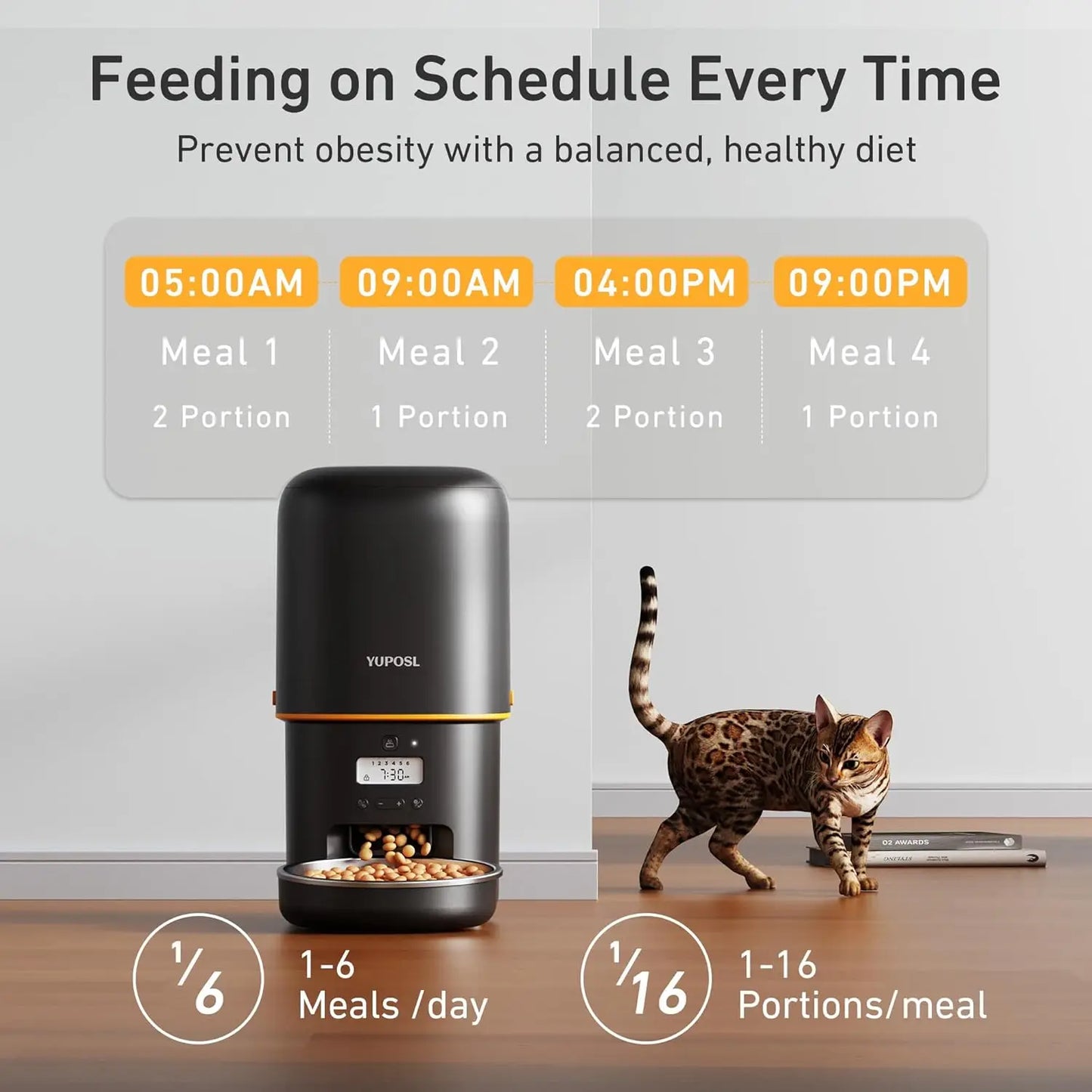 2025 Upgraded Automatic Cat Feeder - 4L Auto Pet Feeder