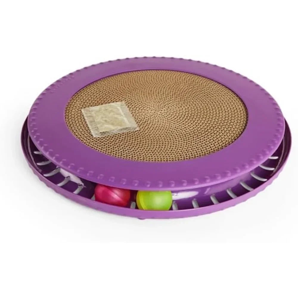 Leaps & Bounds Cat Track Toy with Replaceable Scratch Pad Medium