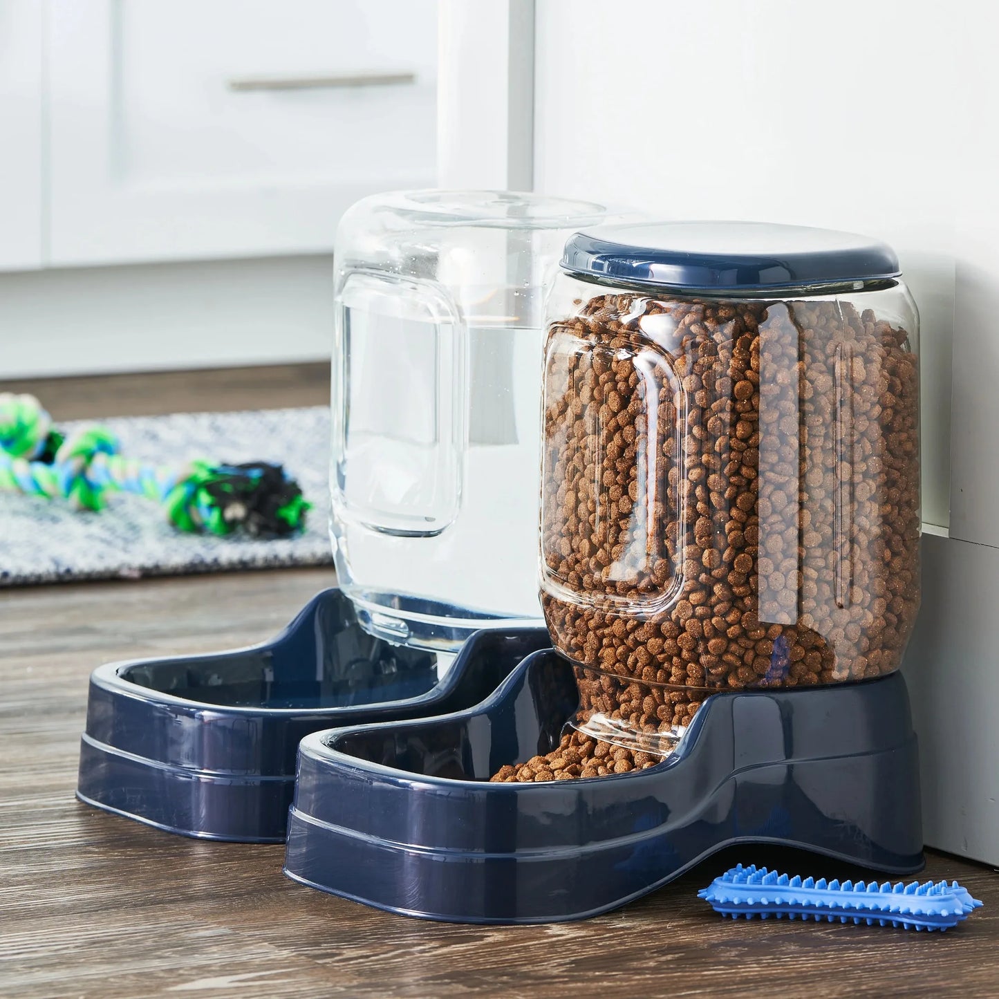 Vibrant Life Gravity Pet Feeder Blue Large 10 Pound Capacity