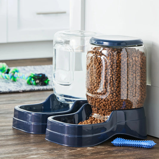 Vibrant Life Gravity Pet Feeder Blue Large 10 Pound Capacity