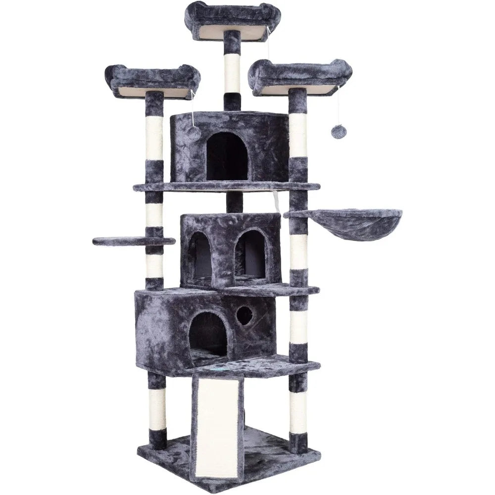 Cat Tower with Caves, Cozy Perches, Scratching Posts