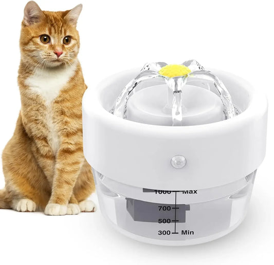 Automatic Cat Water Fountain - Battery Operated Wireless Pet Fountain