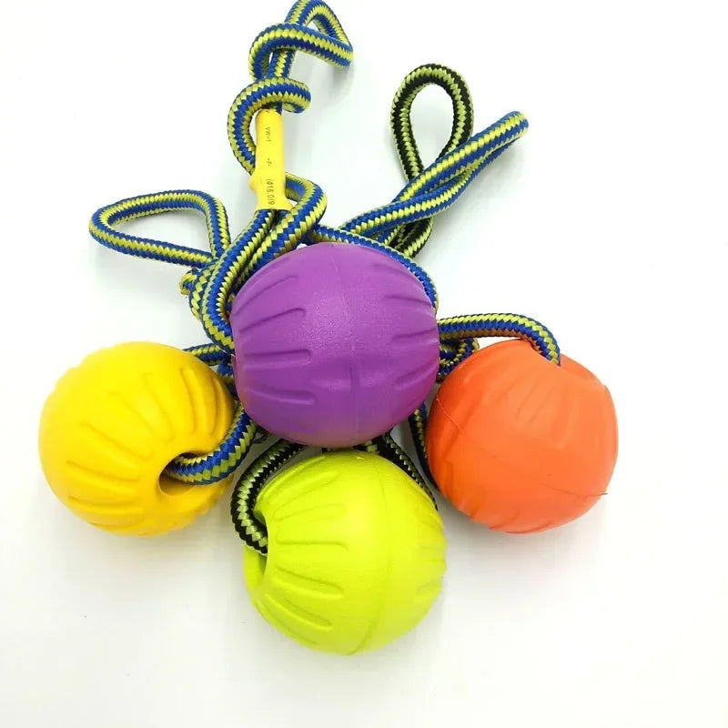 EVA Floating Dog Training Ball with Rope Chew Toys