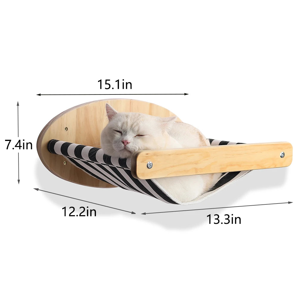 Cat Climbing Shelf Wall Mounted Four Step Stairway With Sisal Scratching Post For Cats