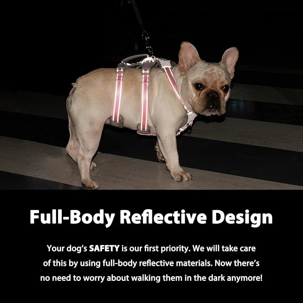 Reflective Escape Proof Dog Harness No Pull Adjustable Pet Vest