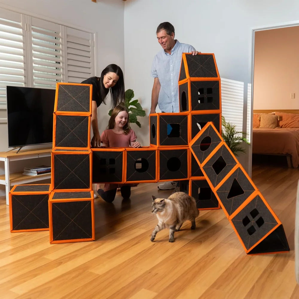 Cat House Modular Fiber Tiger Tough Multi-Level Scratcher