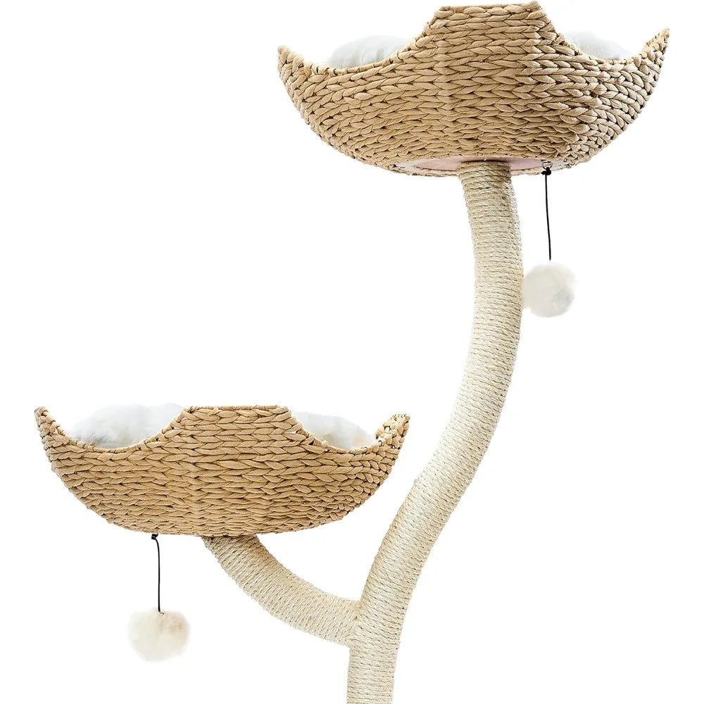 73 Inch Tall Modern Cat Tree Scratching Tower for Large Cats