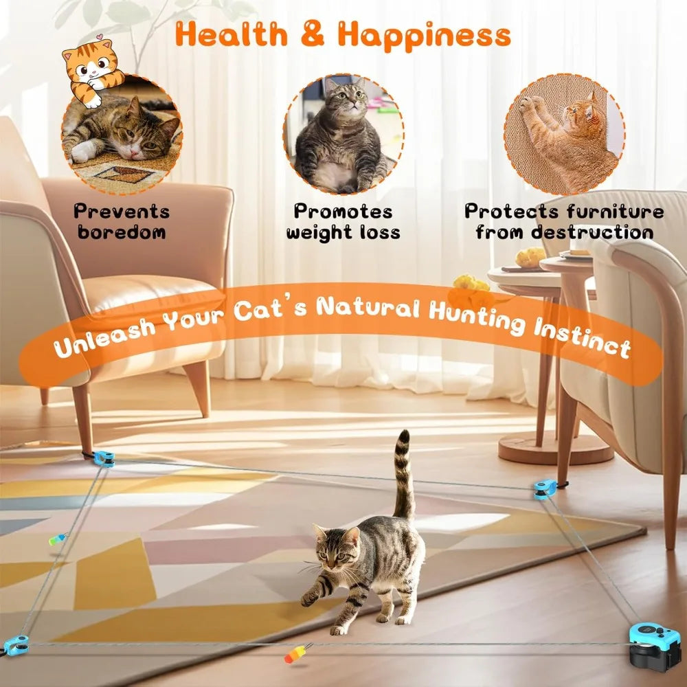 Interactive Cat Toy for Indoor - Automatic Cat Treadmill