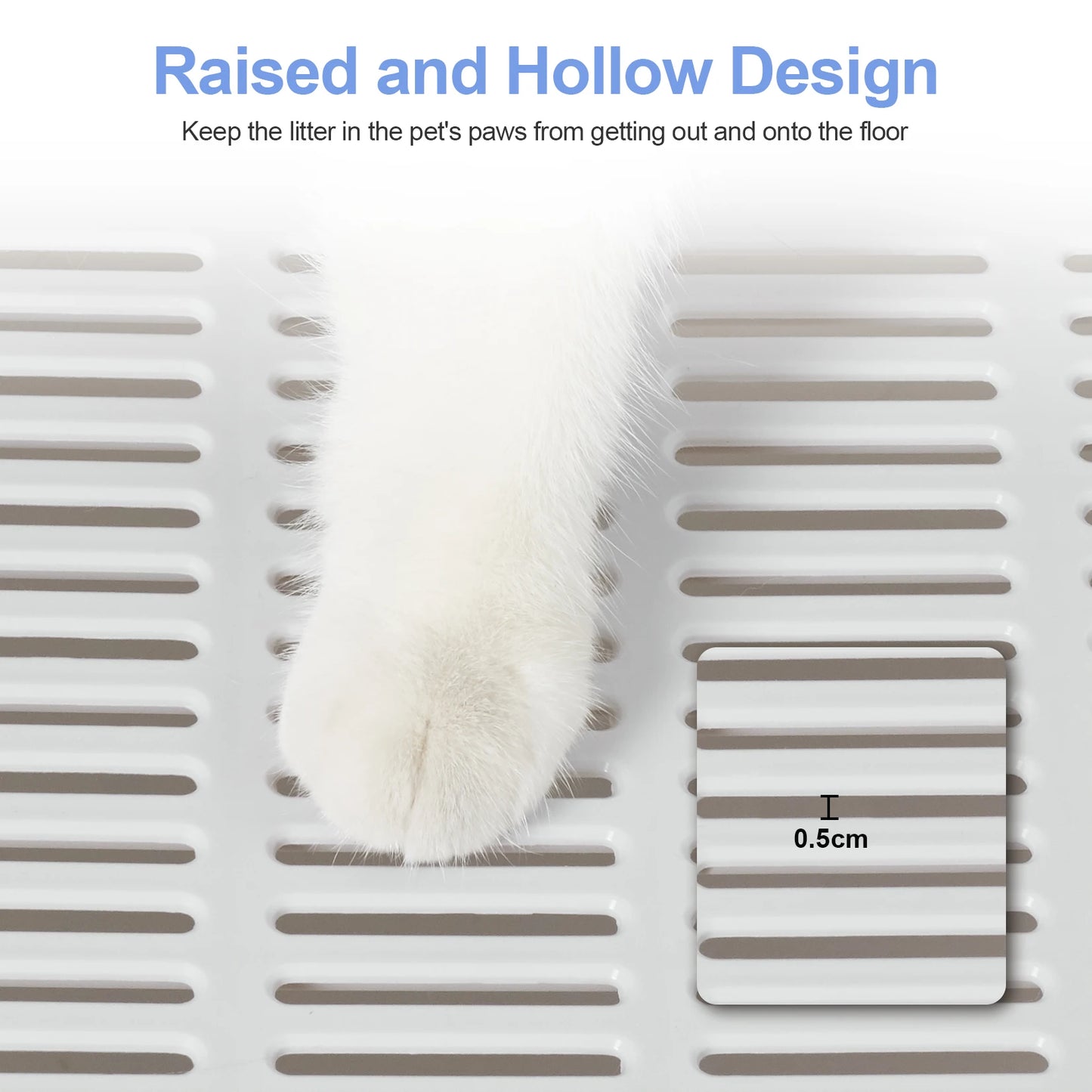 Bingopaw XXL Large Space Foldable Cat Litter Box with Tray
