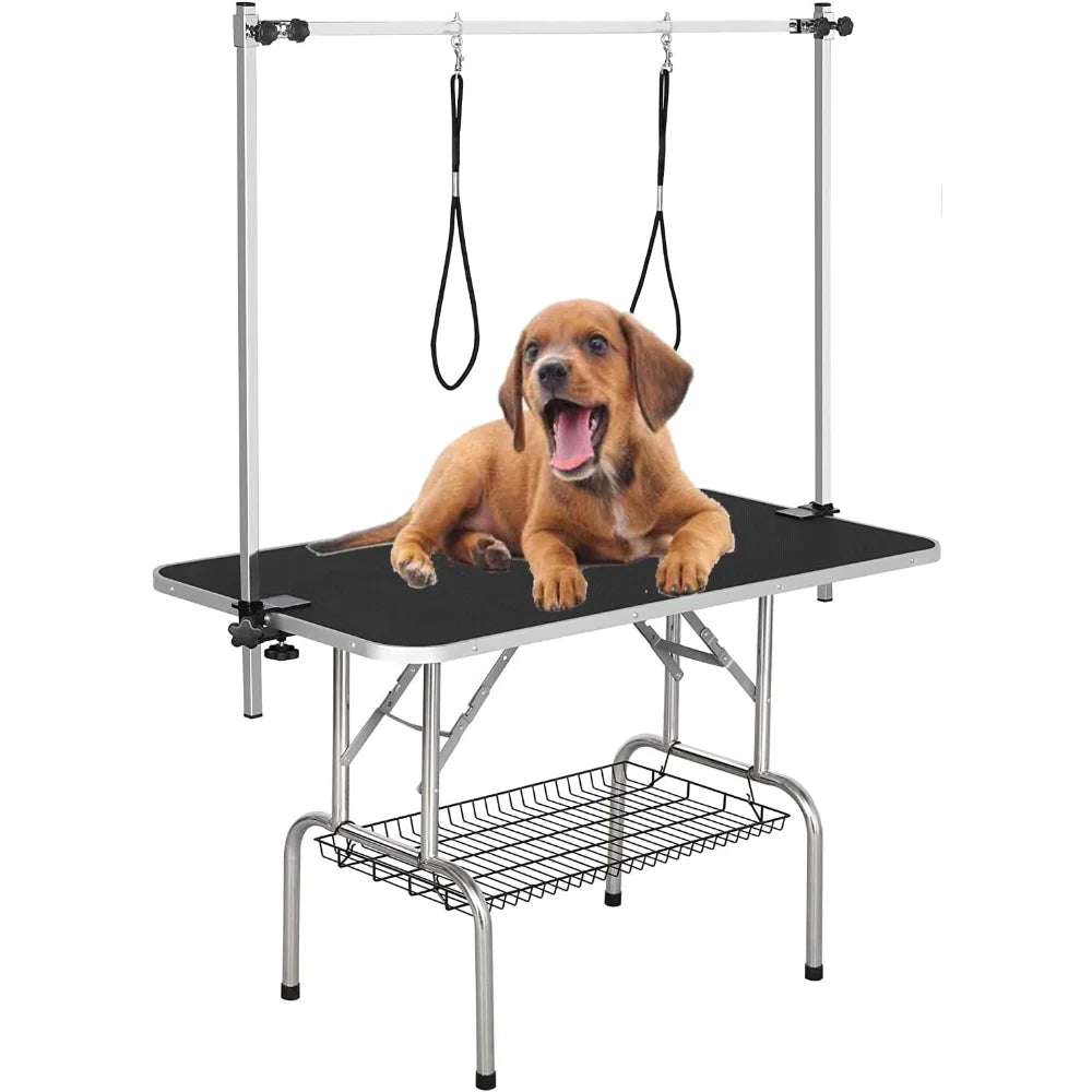 46 Inch Dog Grooming Table Foldable Pet Tables 330lbs Capacity