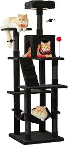 MWPO 63.8 Inches Green Cat Tree for Indoor Cats Multi-Level
