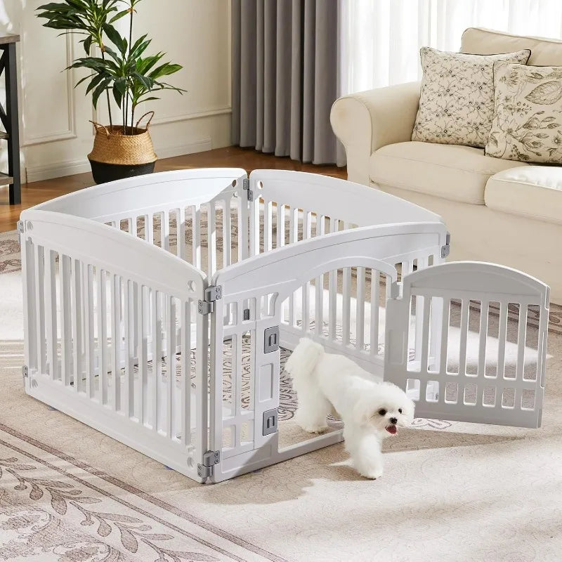 Dog Playpen 4-Panel 24 Inch Safe Secure Indoor Outdoor Fence