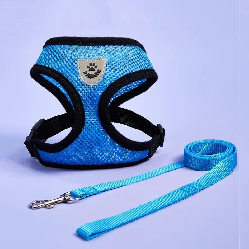 Cat Dog Adjustable Harness Vest Walking Lead Leash For Puppy