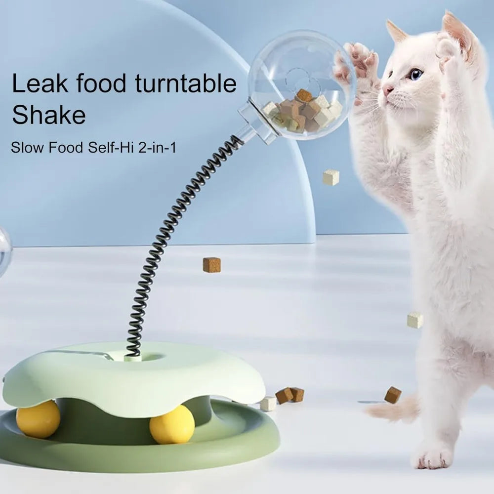 Cat Feeder Toy Tumbler Interactive Kitten Toys for Cats
