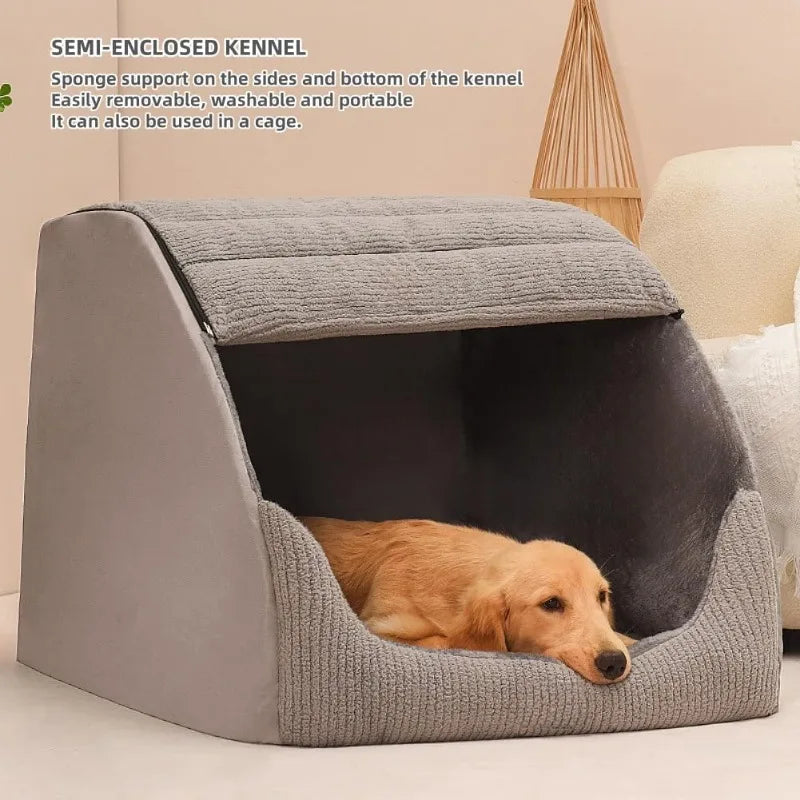 Cozy Dog House Indoor Plush Dog Cave Bed Cushion G