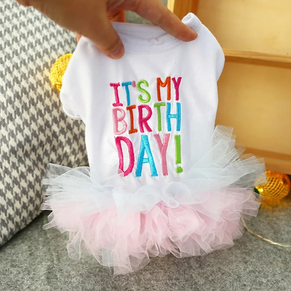 Princess Birthday Dog Dress It's My Birthday Princess Skirt Tutu Dress