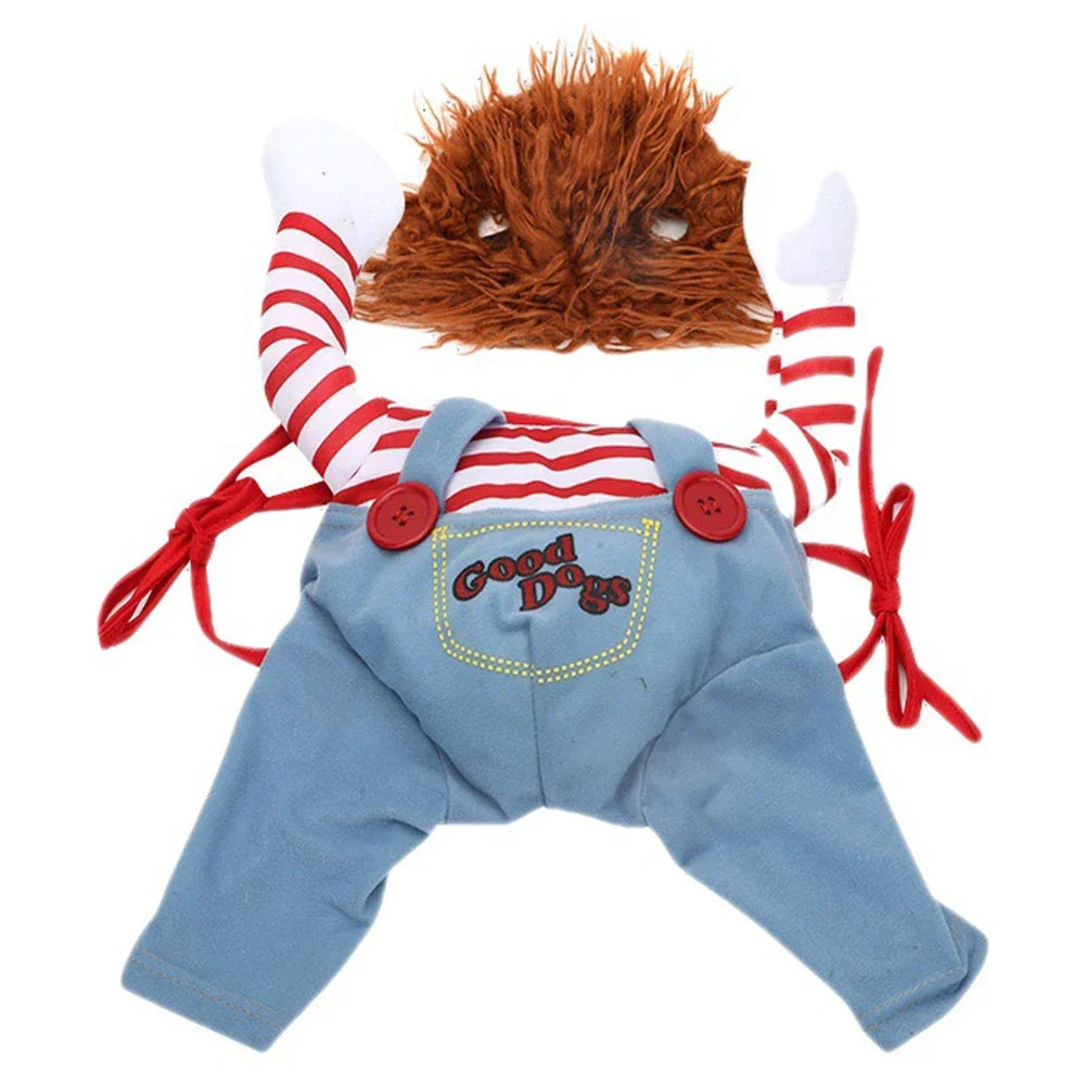 Pet Dog Creative Clothes Quirky Dog Role Playing Costume Holding Knife