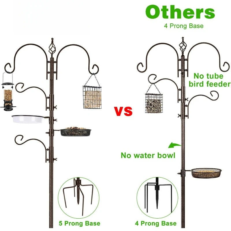Bird Feeding Station Kit Bird Feeder Pole Multi Feeder Hanging