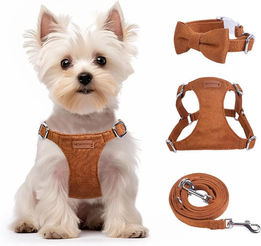 Dog Harness and Leash Set No Pull Adjustable Puppy Harness