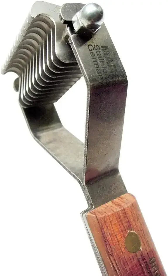 Double Wide Dematting Undercoat Grooming Rake Tool for Dogs and Cats