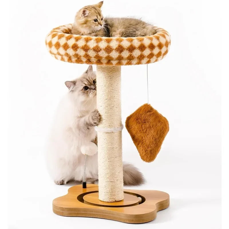 Cat Scratching Post with Bed, Cat Tower for Indoor Cats