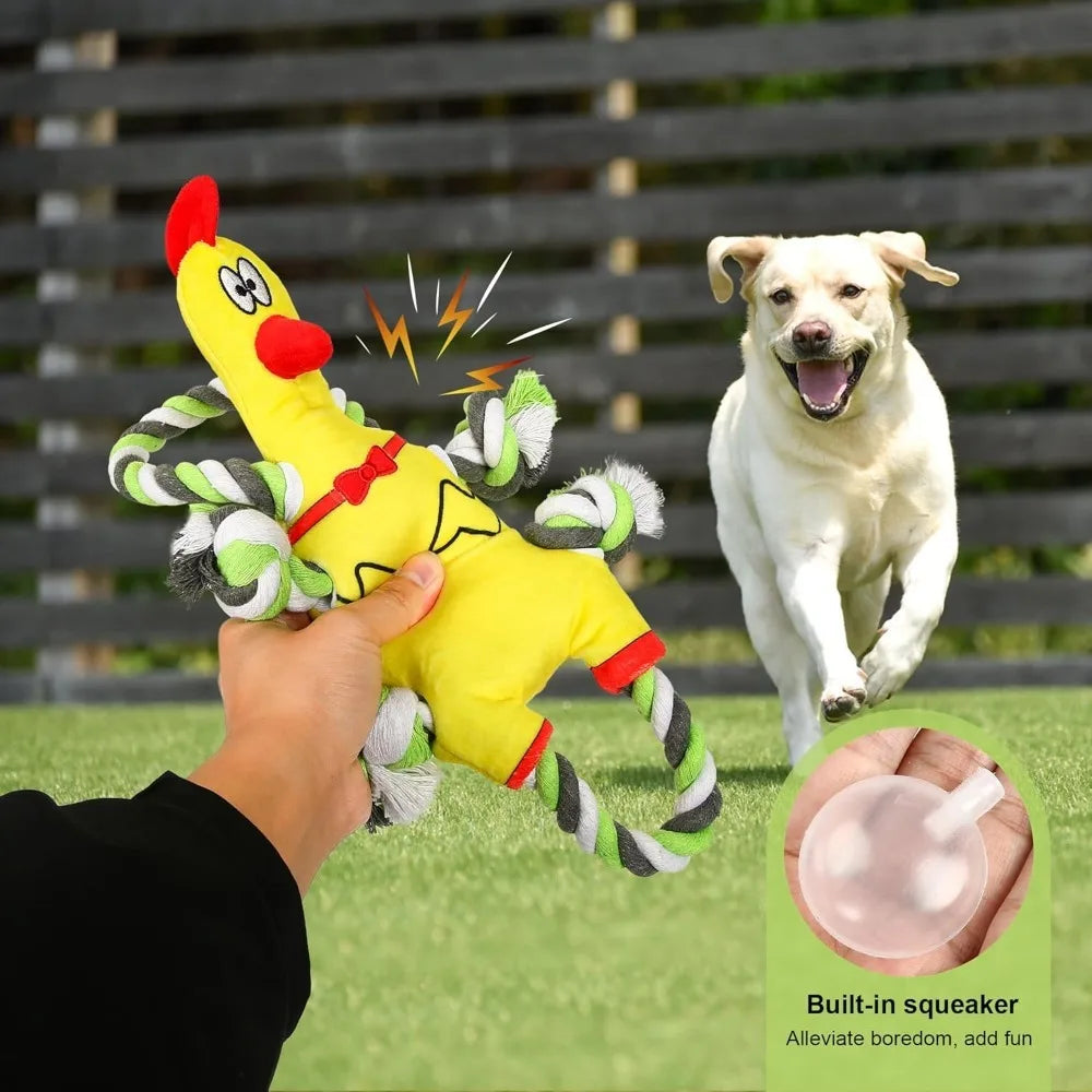 Squeaky Dog Toys Tug of War Plush Toy for Large Breed