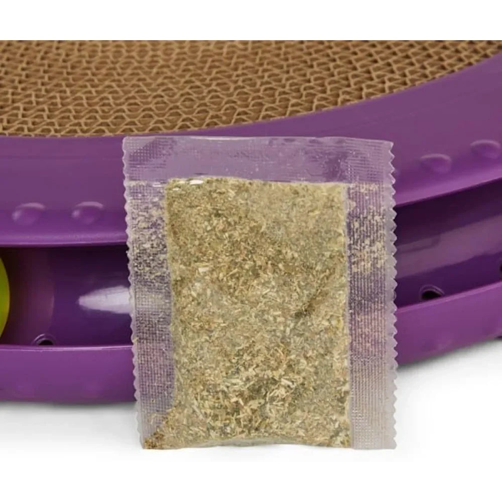 Leaps & Bounds Cat Track Toy with Replaceable Scratch Pad Medium