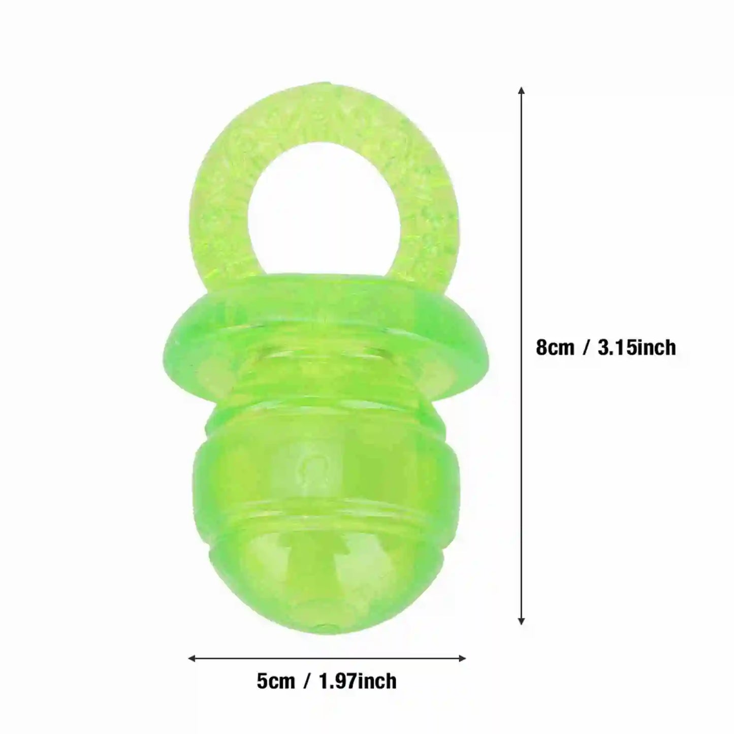 5 Pcs Set Pacifier Shaped Pet Dogs Teether Chew Toy Green