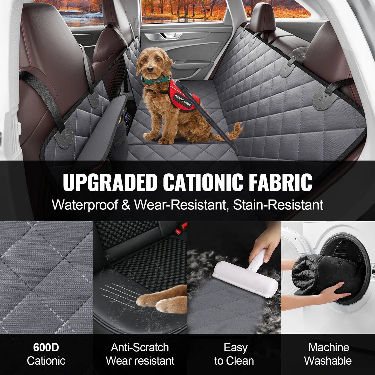VEVOR Back Seat Extender for Dogs Dog Hammock for Car