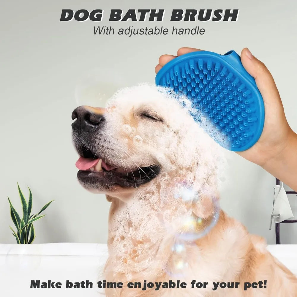 2PCS Dog Grooming Tools - Double-Sided Bath Brush Set