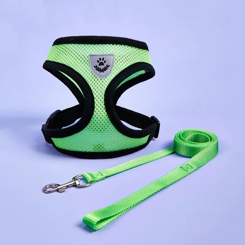 Cat Dog Adjustable Harness Vest Walking Lead Leash For Puppy