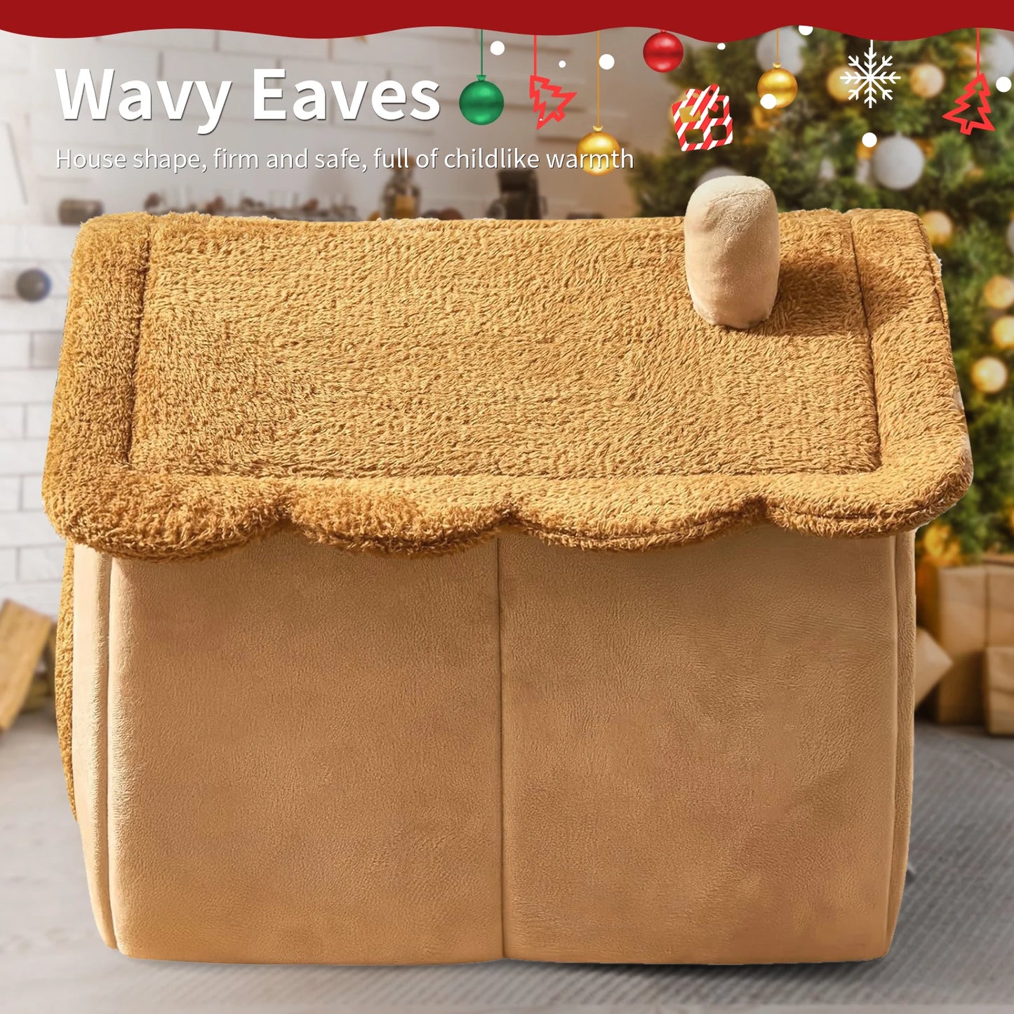 Pet Bed for Cats and Dogs - Cozy Indoor Shelter with Cushion