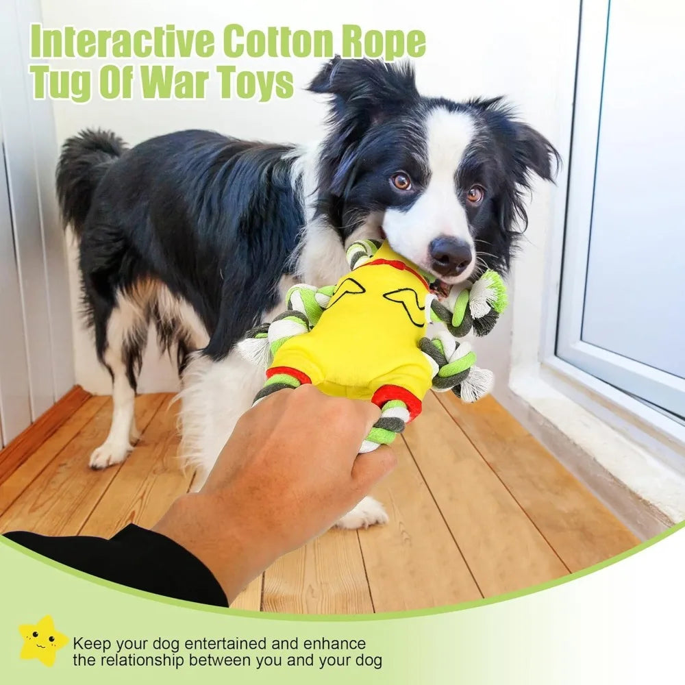 Squeaky Dog Toys Tug of War Plush Toy for Large Breed