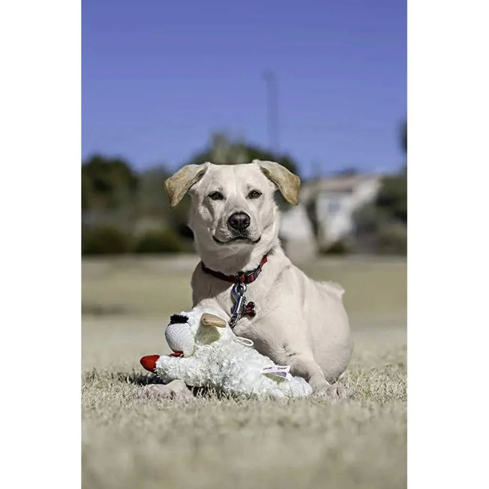 Lamb Chop Plush Dog Toy Squeaker Mat 9 Inch Soft Cuddly