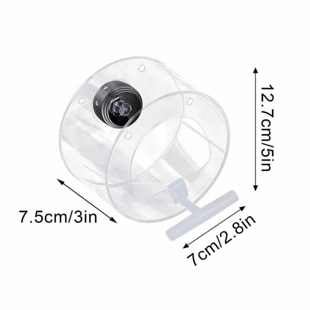 Smart Bird House Pet Feeder with Acrylic and 1080P Camera