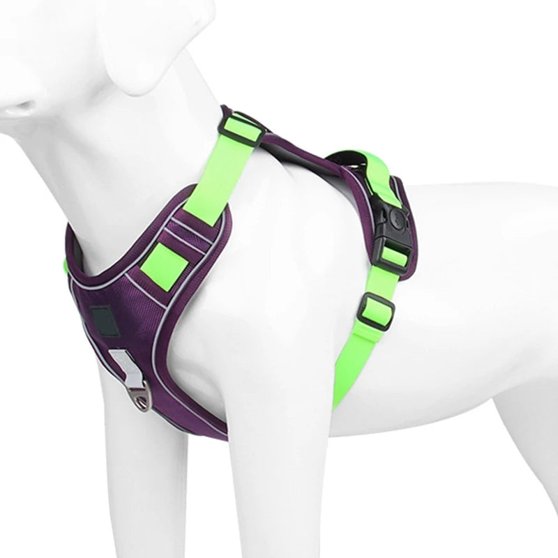 Dog Harness Reflective Medium Large Dogs Tactical Vest 1680D Waterproof Oxford Cloth