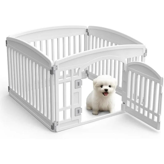 Dog Playpen 4-Panel 24 Inch Safe Secure Indoor Outdoor Fence