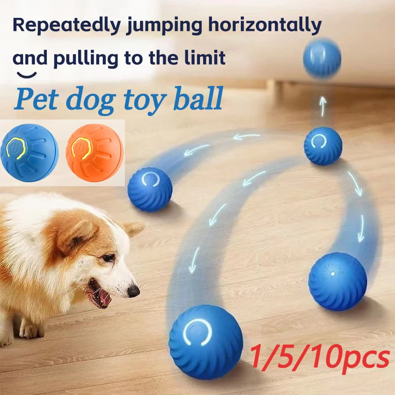 1/5/10PCS Blue Orange Pet Toy Ball Plastic Rechargeable Toy
